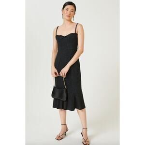 Anthropologie‎ Hutch Selene Corset Black Midi Dress Small